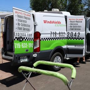 Windshield express company van